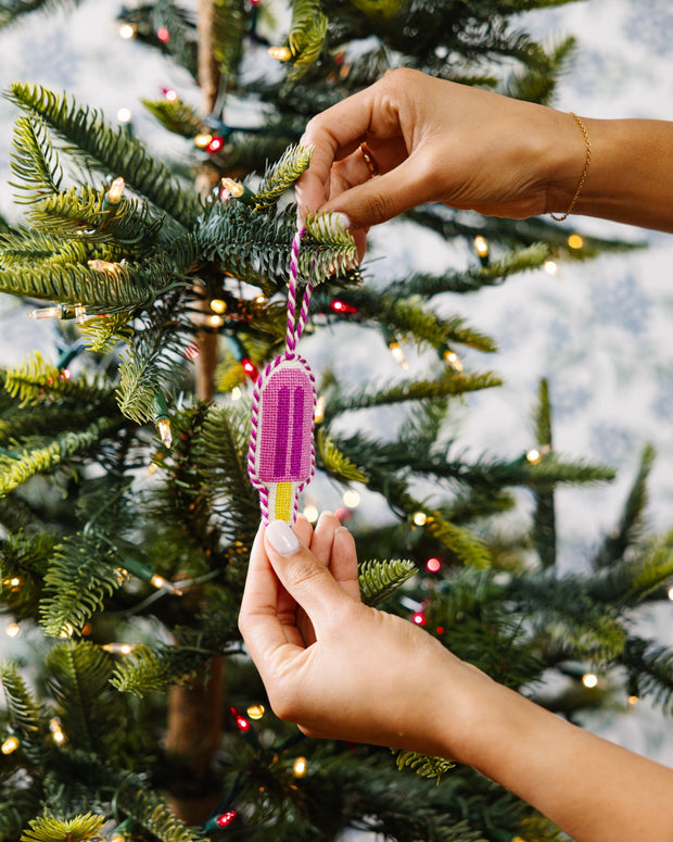 Needlepoint Icon Ornament - Popsicle-3