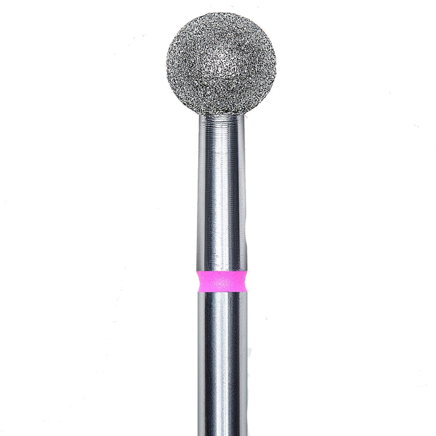 DIAMOND NAIL DRILL BIT, "BALL", RED, HEAD DIAMETER 5MM (FA01R050) - STALEKS™